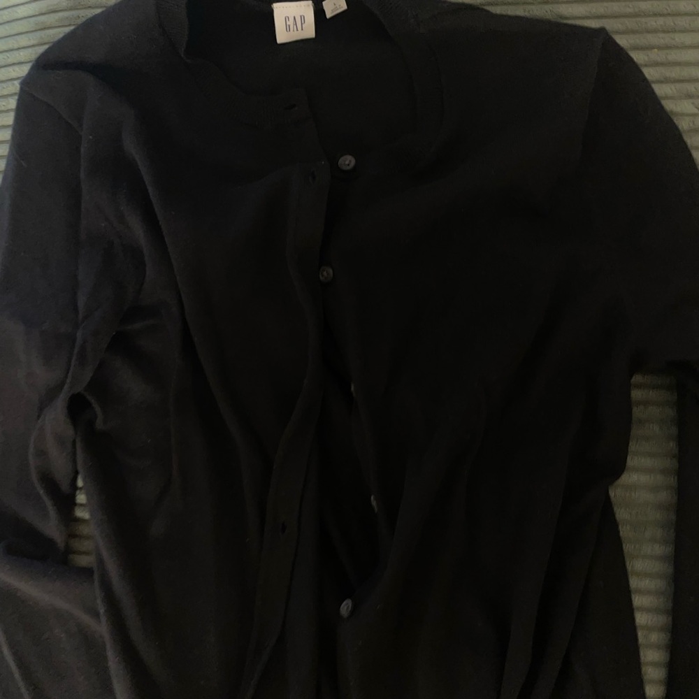 GAP Black Lightweight Button-Front Cardigan